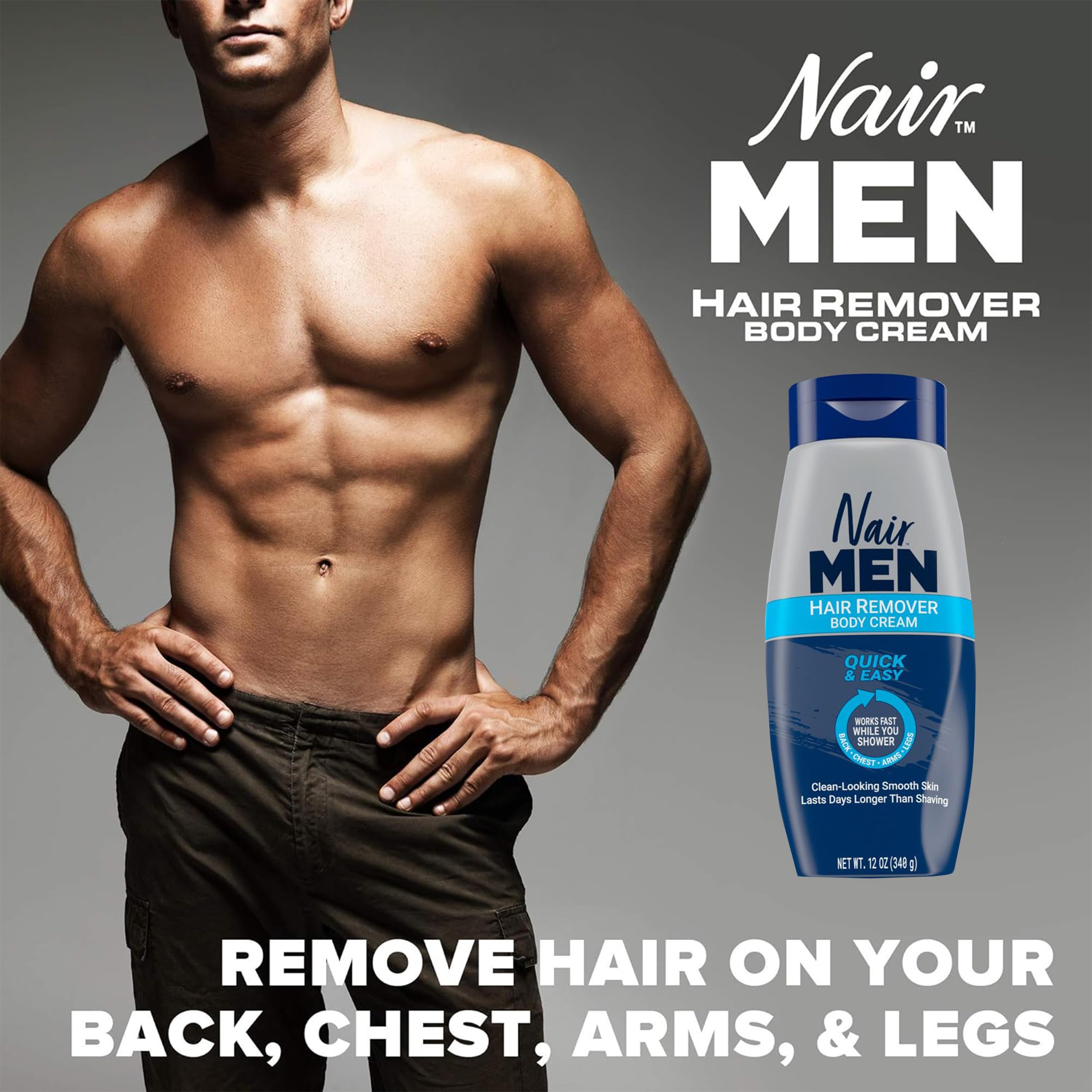 Nair Men Hair Removal Body Cream, 12 Ounce (Pack of 2) : Amazon.sg